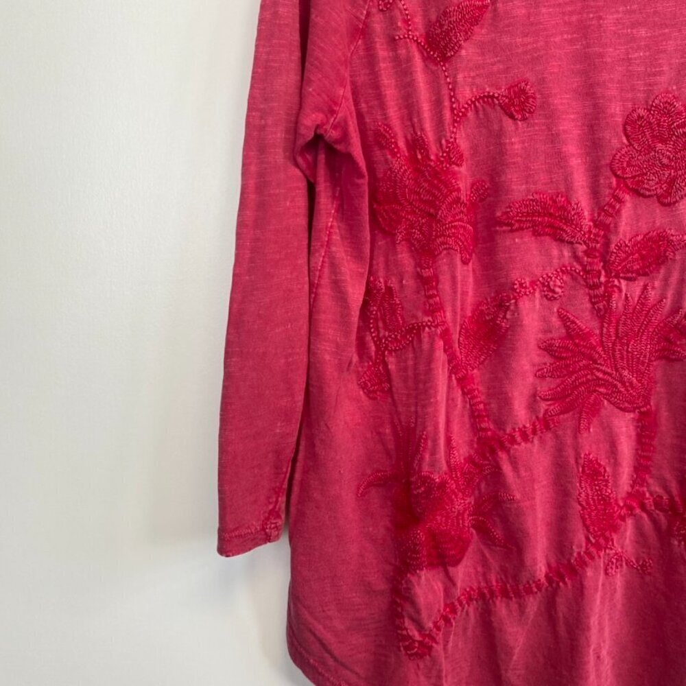 Lucky Brand Pink Crochet Floral Long Sleeve Top - Picture 5 of 11